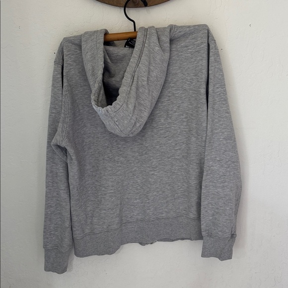 The North Face Women's Brand Proud Full Zip Logo Fleece Hoodie Medium Gray - Picture 7 of 7